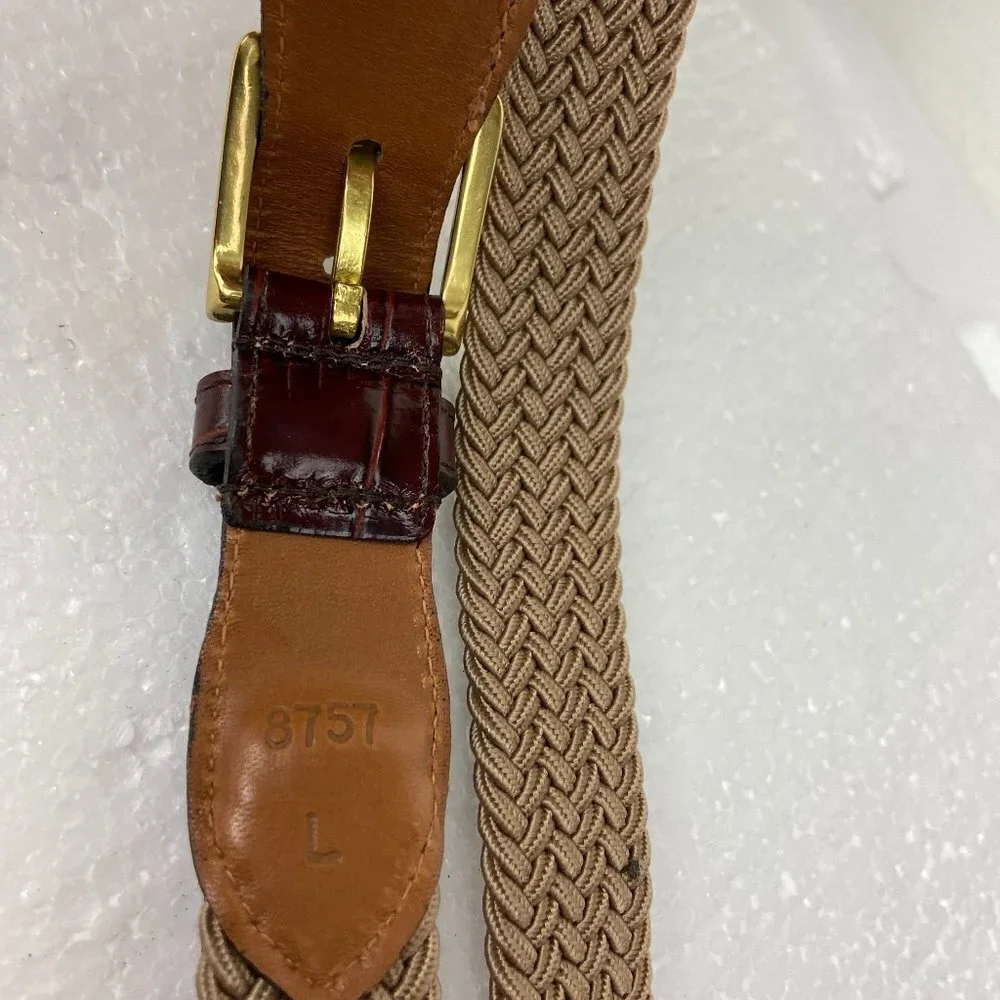 NWOT Web Belt Leather W/Stretch Poly Strar Sz L